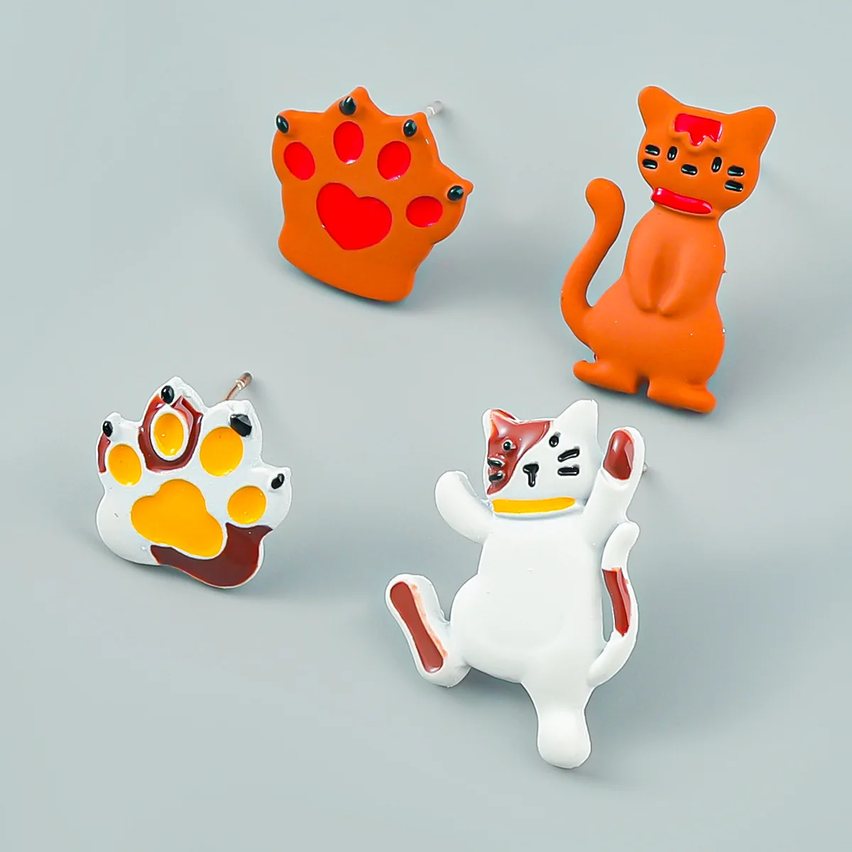 INS Alloy Cute Cat Claw Asymmetrical Earring for Women Girl Stud Cartoon Young Girl Korean Animal Jewelry Accessories Pendientes
INS Alloy Cute Cat Claw Asymmetrical Earring for Women Girl Stud Cartoon Young Girl Korean Animal Jewelry Accessories Pendientes