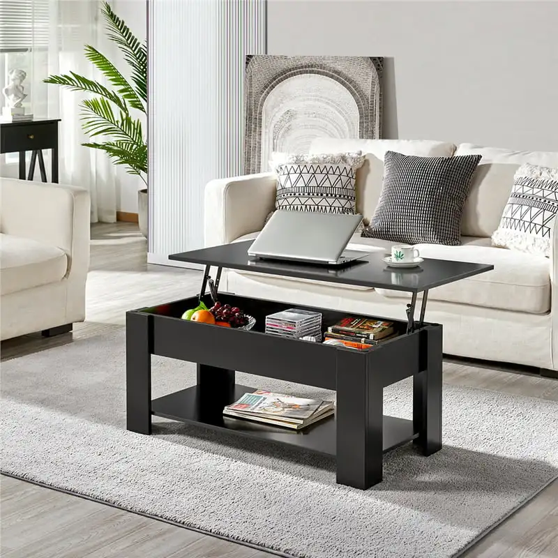 Modern 38.6" Wood Lift Top Coffee Table with Lower Shelf, Black Simple and Modern Coffee Table
Modern 38.6" Wood Lift Top Coffee Table with Lower Shelf, Black Simple and Modern Coffee Table