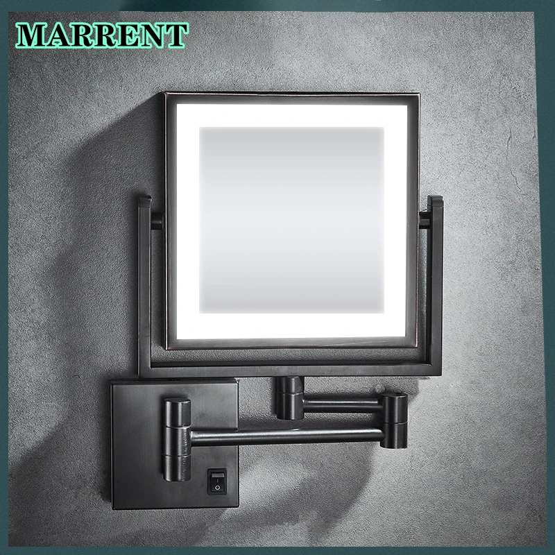 LED Bathroom Mirrors Quality Brass Dual Arm Extend Bathroom Mirror Matte Black Magnifying Illuminated Women Makeup Mirors
LED Bathroom Mirrors Quality Brass Dual Arm Extend Bathroom Mirror Matte Black Magnifying Illuminated Women Makeup Mirors