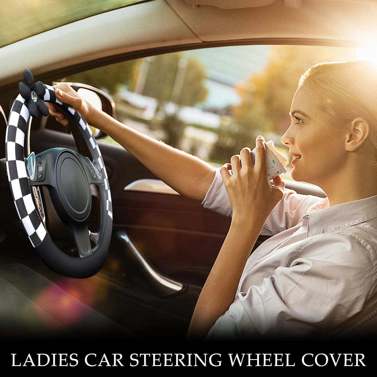 Steering Wheel Cover Car Steering Wheel Cover Soft Black And White Square Comfy Grip Plush Car Steering Wheel Cover For Car
Steering Wheel Cover Car Steering Wheel Cover Soft Black And White Square Comfy Grip Plush Car Steering Wheel Cover For Car