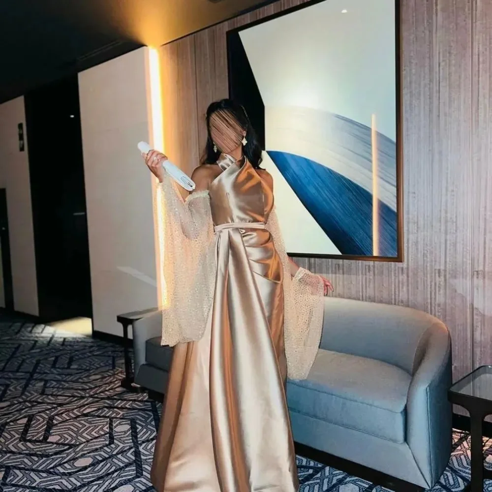 Serendipity Summer Satin Floor-Length A-Line Halter Dress Elegant Lace Sequined Sleeveless Evening Dress for Charming Women 2023
Serendipity Summer Satin Floor-Length A-Line Halter Dress Elegant Lace Sequined Sleeveless Evening Dress for Charming Women 2023