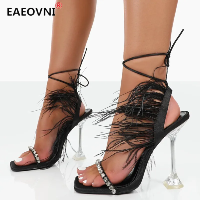 Summer Women's High Heel Sandals Fashion Rhinestone Feet Nude Strappy Open Toe Shoes Size 43 Trendy Street Bar Party Women Shoes
Summer Women's High Heel Sandals Fashion Rhinestone Feet Nude Strappy Open Toe Shoes Size 43 Trendy Street Bar Party Women Shoes