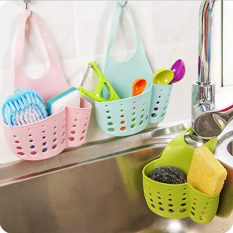 

2023New Gadgets Utensils Portable Basket Home Kitchen Hanging Drain Basket Bag Bath Storage Tools Sink Holder Kitchen Accessorie