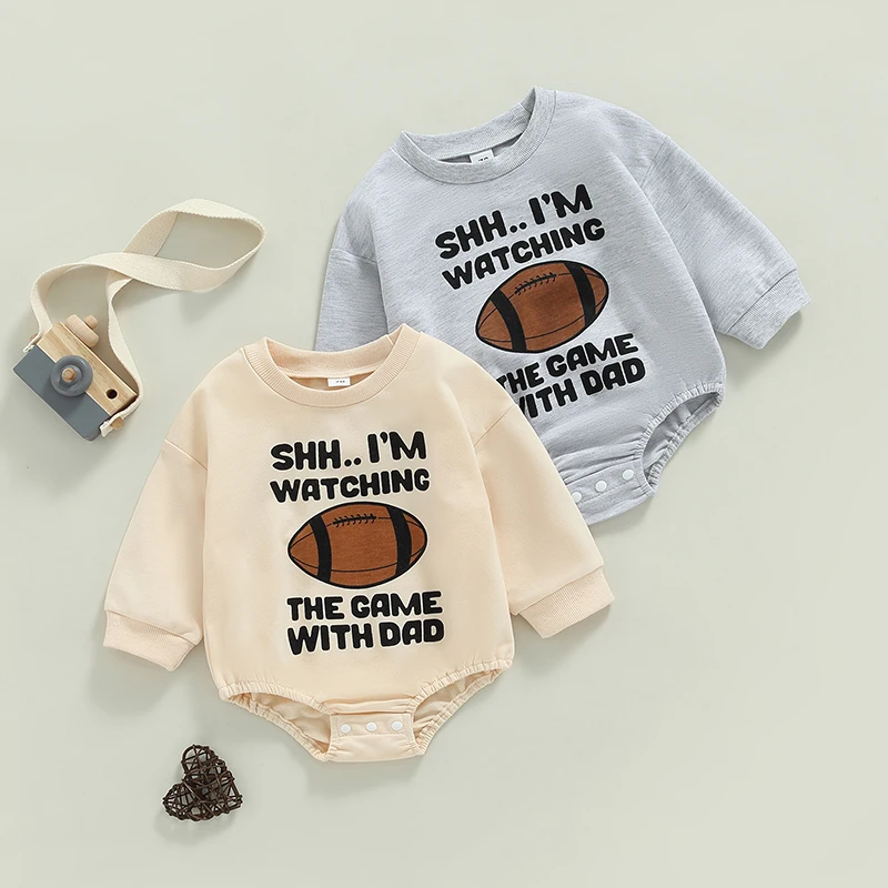 Baby Boys Girls Romper Long Sleeve Crew Neck Letters Rugby Print Bodysuit Infant Sweatshirt Jumpsuit Clothing
Baby Boys Girls Romper Long Sleeve Crew Neck Letters Rugby Print Bodysuit Infant Sweatshirt Jumpsuit Clothing