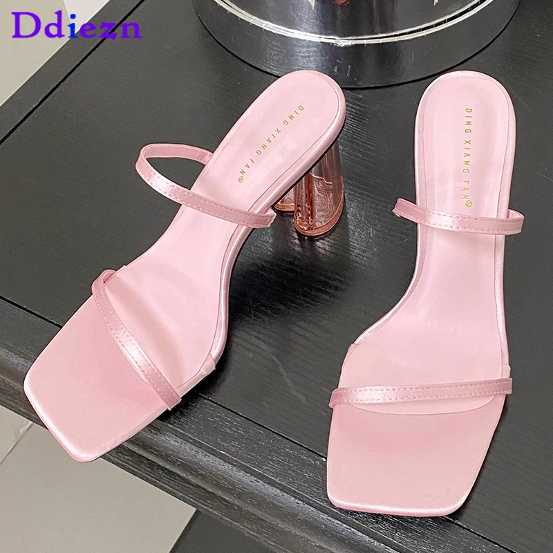 Summer Ladies Pumps Slides sandals Fashion Female Footwear Square Toe Woman Heeled Shoes Outside Casual High Heels Shoes
Summer Ladies Pumps Slides sandals Fashion Female Footwear Square Toe Woman Heeled Shoes Outside Casual High Heels Shoes