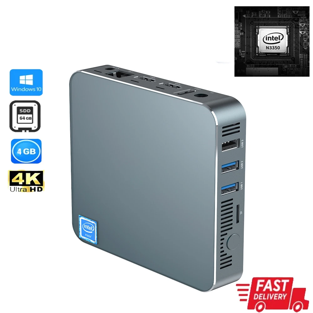 AK7 Mini PC Intel Celeron N3350 Windows10 Desktop HTPC with TF Card Slot 4GB RAM 64GB ROM USB 3.0 HD-MI AC WIFI Computer TV BOX
AK7 Mini PC Intel Celeron N3350 Windows10 Desktop HTPC with TF Card Slot 4GB RAM 64GB ROM USB 3.0 HD-MI AC WIFI Computer TV BOX