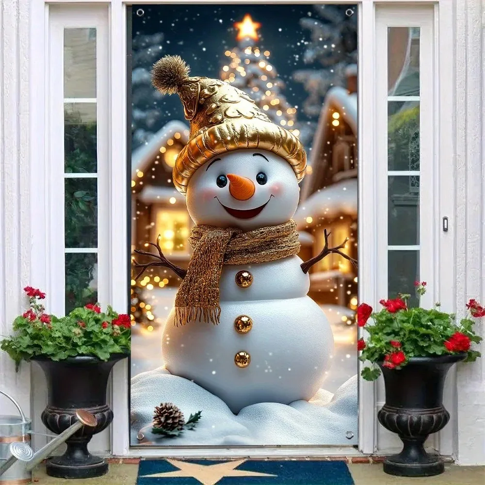 Рождественский дверной баннер Golden Hat Snowman — праздничная крышка передней двери, праздничные украшения для использования в помещении и на открытом воздухе
Рождественский дверной баннер Golden Hat Snowman — праздничная крышка передней двери, праздничные украшения для использования в помещении и на открытом воздухе