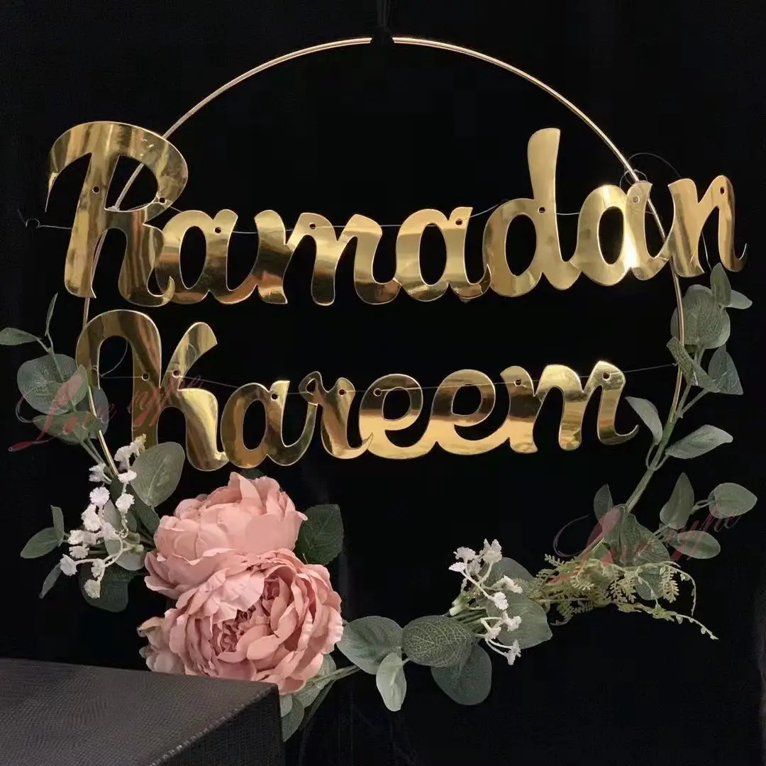 DIY Eid Mubarak декоративный венок с искусственными цветами для Рамадана Kareem, мусульманские настенные украшения для вечерние
DIY Eid Mubarak декоративный венок с искусственными цветами для Рамадана Kareem, мусульманские настенные украшения для вечерние