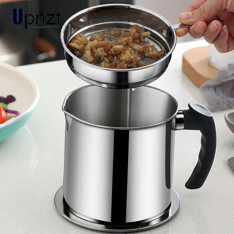 1.3L Stainless Steel Oil Strainer Pot Container Jug Storage Can With Filter Cooking Oil Pot For Kitchen Household Tools
1.3L Stainless Steel Oil Strainer Pot Container Jug Storage Can With Filter Cooking Oil Pot For Kitchen Household Tools