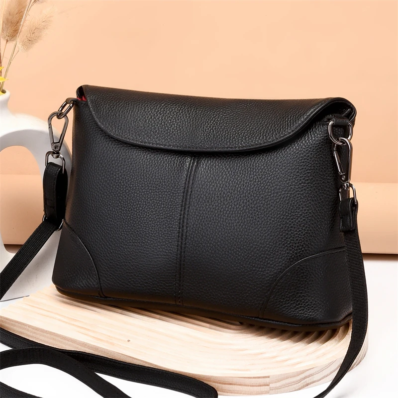 100% Genuine Cowhide Shoulder Crossbody Bags For Women High Quality Cow Leather Large Women Handbags Luxury Ladies Messenger Bag
100% Genuine Cowhide Shoulder Crossbody Bags For Women High Quality Cow Leather Large Women Handbags Luxury Ladies Messenger Bag