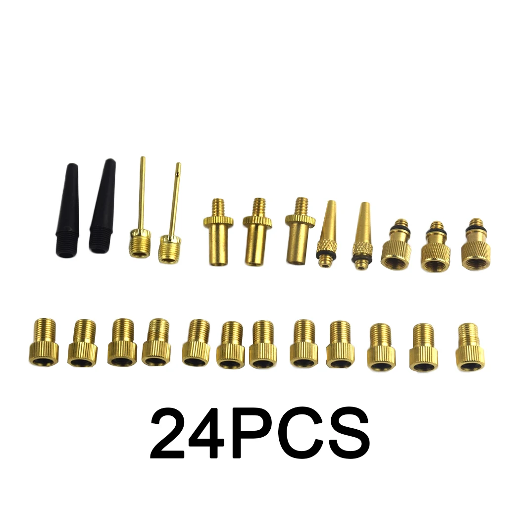 24pcs set Bicycle Tire Valve Adapter Air Bed Inflatable Needle Basketball Football Air Pin Inflate Kit
24pcs set Bicycle Tire Valve Adapter Air Bed Inflatable Needle Basketball Football Air Pin Inflate Kit
