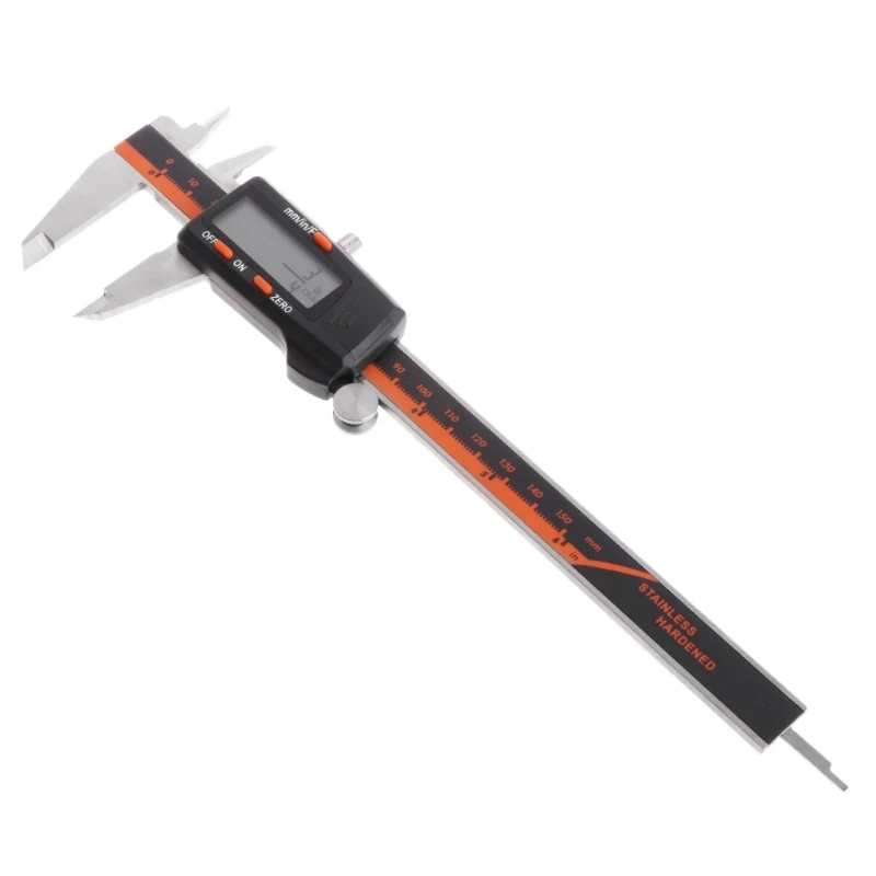 N0HB Electronic Digital Caliper 0-6" Display Inch/Metric/Fractions Stainless Steel Body LCD Screen Auto Off Featured Measurer
N0HB Electronic Digital Caliper 0-6" Display Inch/Metric/Fractions Stainless Steel Body LCD Screen Auto Off Featured Measurer