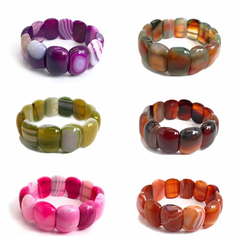 18x25mm Natural Stone Stripe Agate Elastic Rope Men's Bracelet Adjustable Handmade Women's Bracelet Jewelry Gift Wholesale
18x25mm Natural Stone Stripe Agate Elastic Rope Men's Bracelet Adjustable Handmade Women's Bracelet Jewelry Gift Wholesale