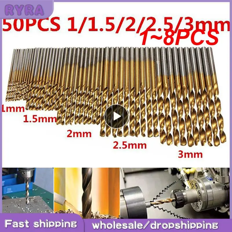 1~8PCS Hot SellingTitanium Coated Drill Bits HSS High Speed Steel Drill Bits Set Tool High Quality Power Tools 1/1.5/2/2.5/3mm
1~8PCS Hot SellingTitanium Coated Drill Bits HSS High Speed Steel Drill Bits Set Tool High Quality Power Tools 1/1.5/2/2.5/3mm