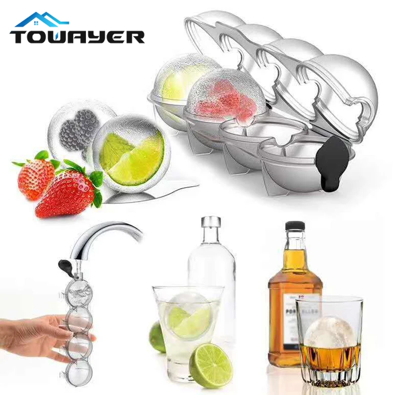 4-hole round ice hockey mold environmentally friendly silicone whiskey cocktail bar accessories DIY round ice hockey making tool 
4-hole round ice hockey mold environmentally friendly silicone whiskey cocktail bar accessories DIY round ice hockey making tool