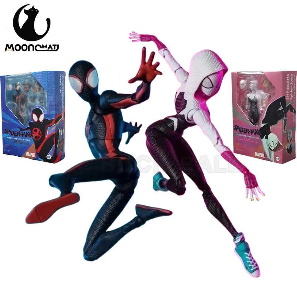 Фигурка Человека-паука SHF, фигурка Майлса Моралеса, фигурка Гвен Стейси, Человек-паук через движение человека-паука, искусственная фигурка
Фигурка Человека-паука SHF, фигурка Майлса Моралеса, фигурка Гвен Стейси, Человек-паук через движение человека-паука, искусственная фигурка
