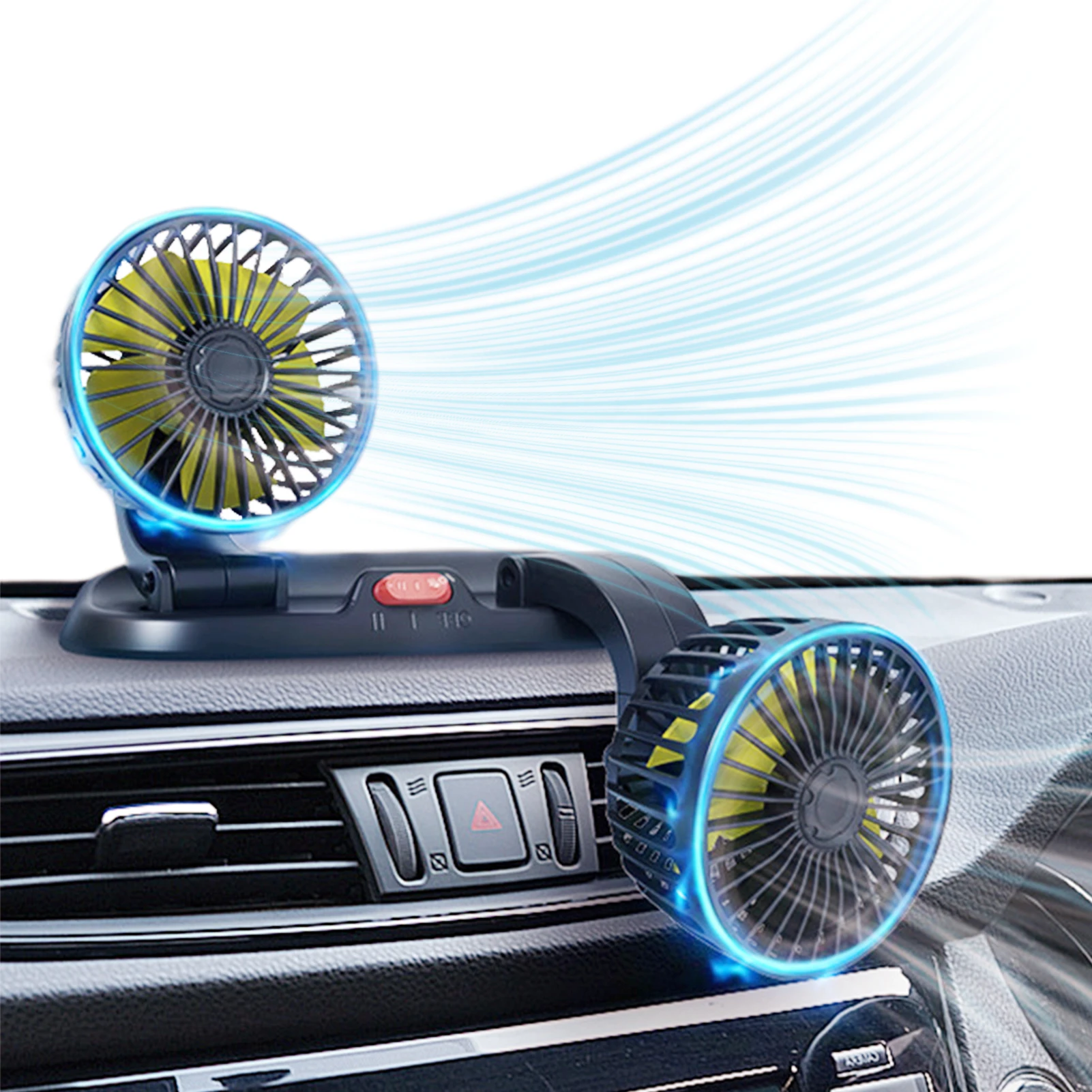 Car Fan Mini Portable Fan For Car Dual Head 360 Degree Rotation Rotation Strong Wind Mini Car Fan For Dashboard SUV RV Truck
Car Fan Mini Portable Fan For Car Dual Head 360 Degree Rotation Rotation Strong Wind Mini Car Fan For Dashboard SUV RV Truck