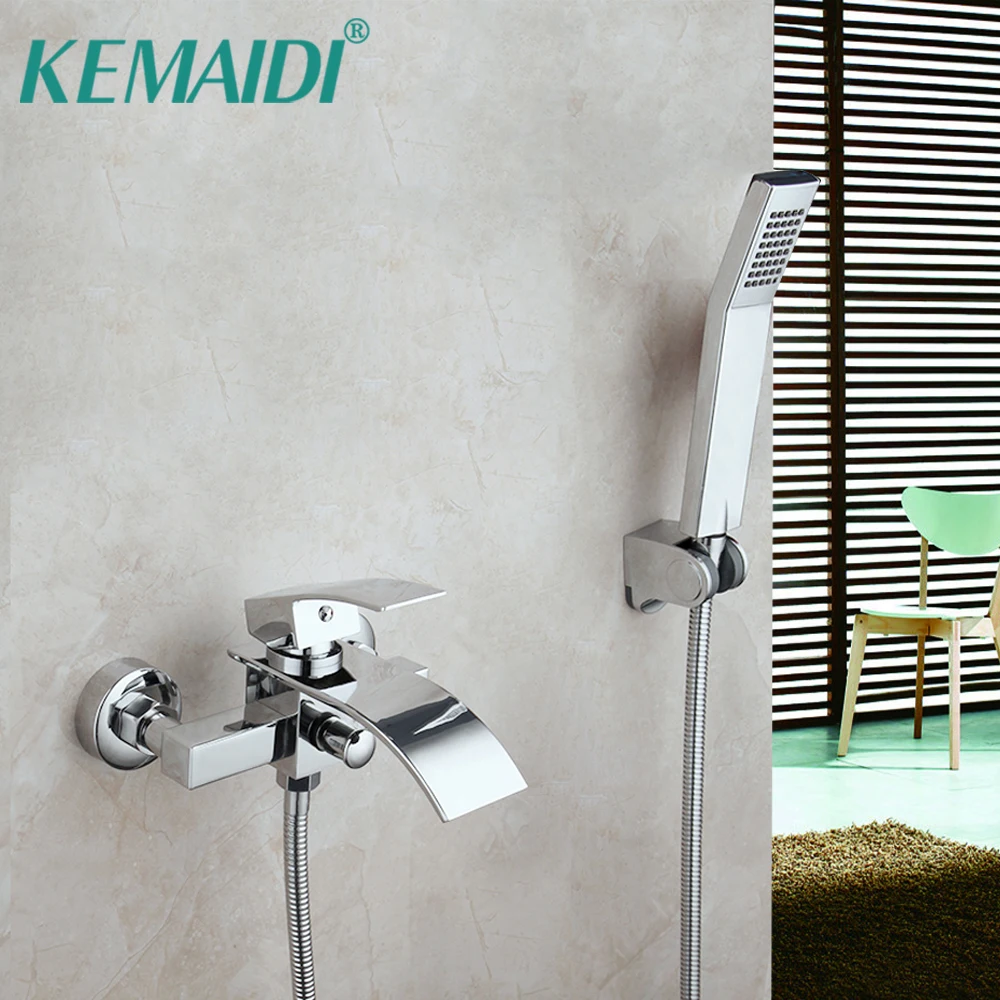 KEMAIDI Chrome Finished Bathroom Bathtub Mixer Shower Waterfall Wall Mounted Soild Brass Faucet Handle Spray Mixer Tap
KEMAIDI Chrome Finished Bathroom Bathtub Mixer Shower Waterfall Wall Mounted Soild Brass Faucet Handle Spray Mixer Tap