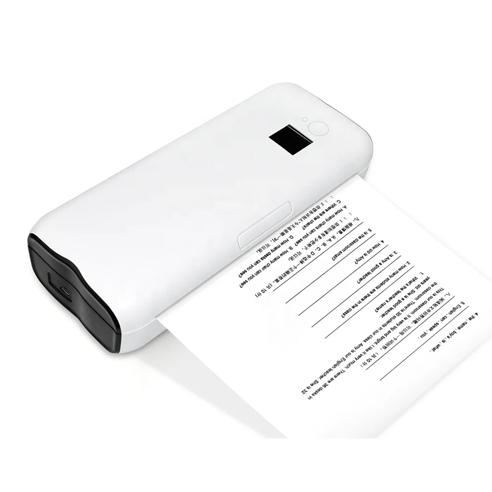 

Портативный мини-принтер для офиса, документов, USB и bluetooth, без чернил, без ленты для печати, портативный термопринтер A4