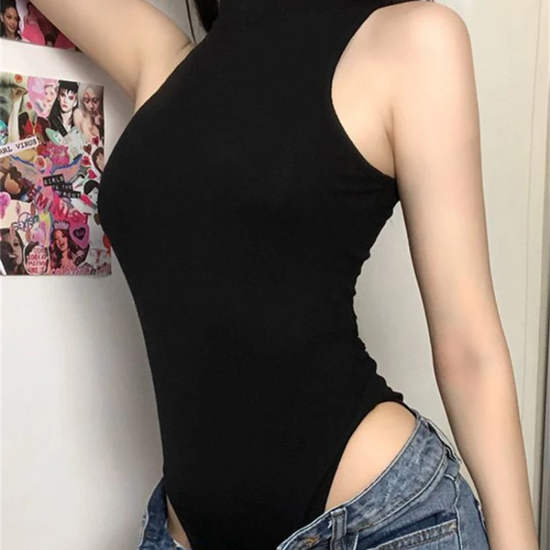 HenzWorld Fashion Street Wear Retro Y2k Gothic One-piece Clothe Solid Color Sleeveless One-piece Clothe Women's Sexy Black Tight
HenzWorld Fashion Street Wear Retro Y2k Gothic One-piece Clothe Solid Color Sleeveless One-piece Clothe Women's Sexy Black Tight