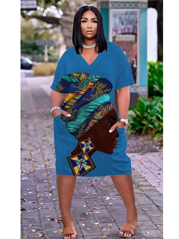 2022 Summer Women's Dress Short Sleeved Knee Length Casual Loose V-neck Dress for Daily Beach Party Wear Leisure and Comfort
2022 Summer Women's Dress Short Sleeved Knee Length Casual Loose V-neck Dress for Daily Beach Party Wear Leisure and Comfort