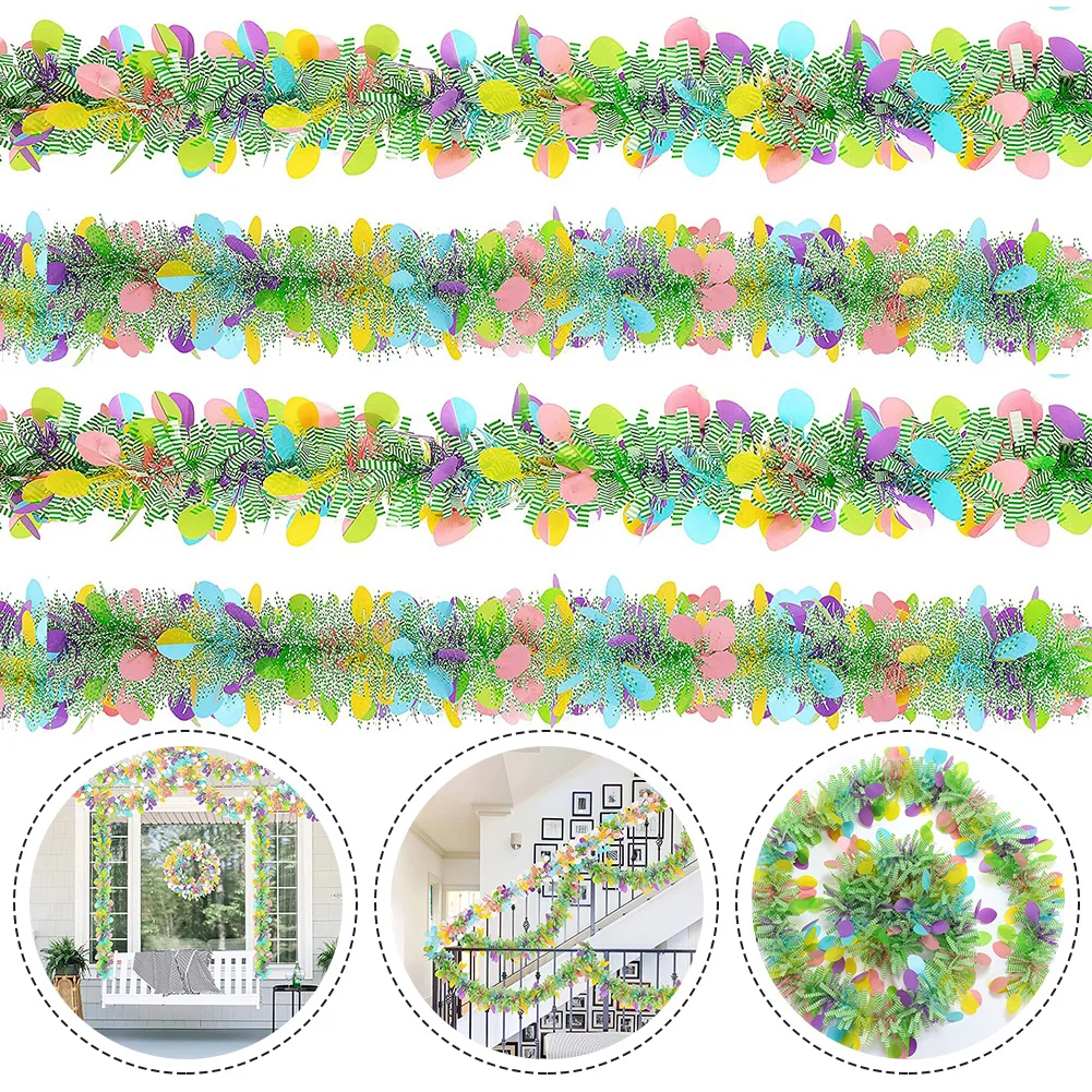 52.5FT 8pcs Easter Garlands Stripe Easter Decorations For Home Tinsel Garland Colorful Fringe Decor Hanging Ornament
52.5FT 8pcs Easter Garlands Stripe Easter Decorations For Home Tinsel Garland Colorful Fringe Decor Hanging Ornament