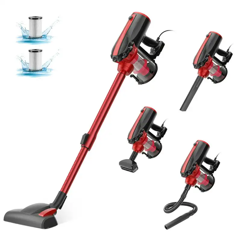 Stick Vacuum Cleaner, 17Kpa Powerful Corded Stick Vacuum, Lightweight with Adjustable Tube, for Hard Floor
Stick Vacuum Cleaner, 17Kpa Powerful Corded Stick Vacuum, Lightweight with Adjustable Tube, for Hard Floor