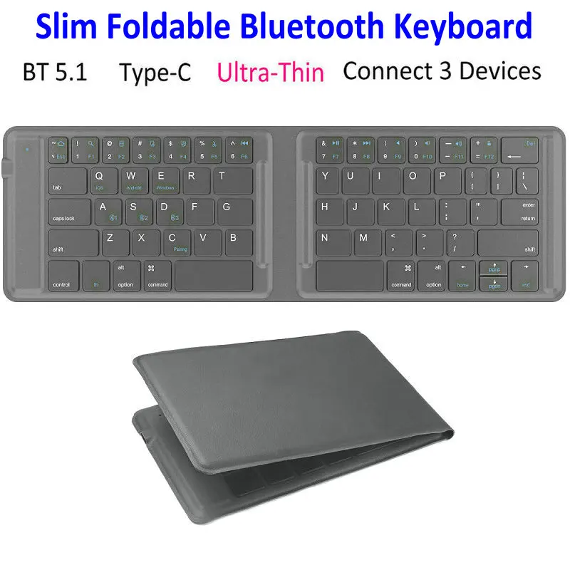 Ультратонкая Складная Bluetooth-клавиатура для Windows, Android, mac, ios, ipad, компьютера, планшета, ПК, телефона, клавиатура
Ультратонкая Складная Bluetooth-клавиатура для Windows, Android, mac, ios, ipad, компьютера, планшета, ПК, телефона, клавиатура