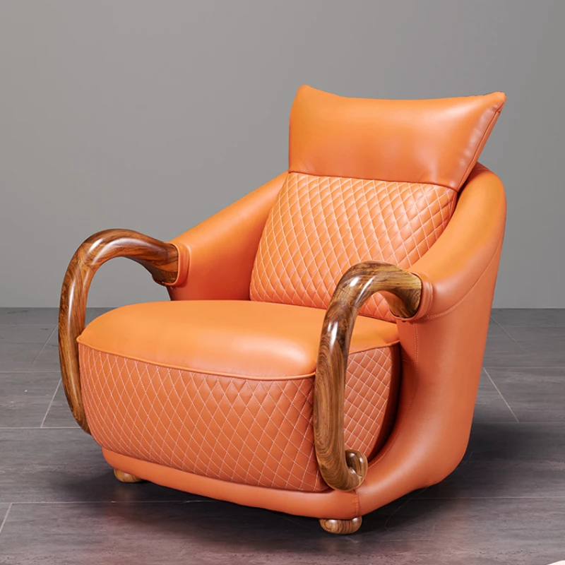 Nordic ebony wood leather sofa chair home high-end luxury solid single seat living room balcony leisure furniture
Nordic ebony wood leather sofa chair home high-end luxury solid single seat living room balcony leisure furniture