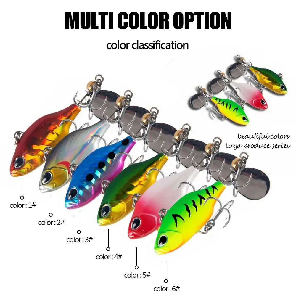 Sinking Spoon Metal Rotate Vibration Sequin VIB Lure Treble Hook Metal Fishing Bait Wobblers Crankbaits
Sinking Spoon Metal Rotate Vibration Sequin VIB Lure Treble Hook Metal Fishing Bait Wobblers Crankbaits