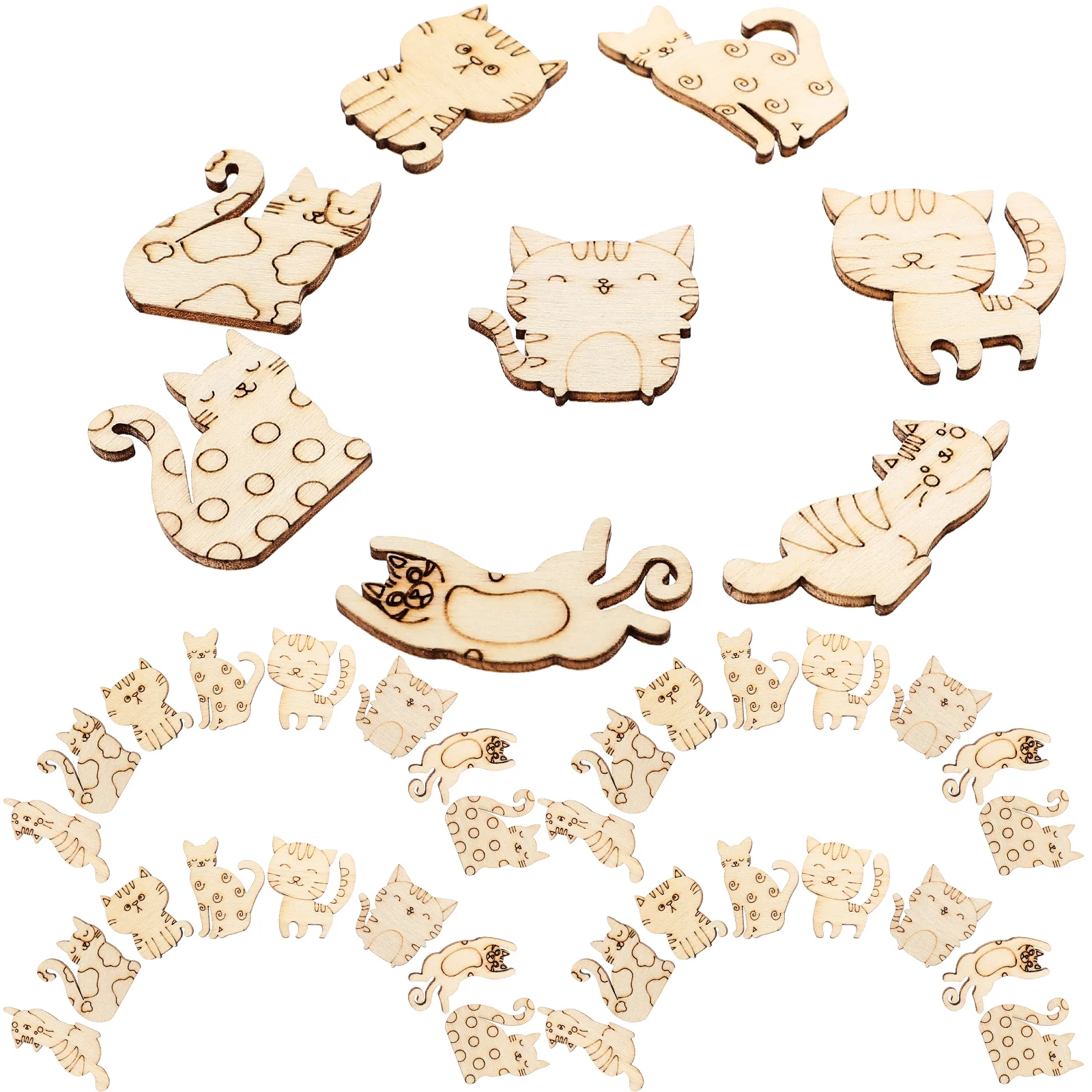 100 Pcs Graffiti Chip Animal DIY Craft Wooden Slices Cat Cutouts Chips Accessory Unfinished Embellishments
100 Pcs Graffiti Chip Animal DIY Craft Wooden Slices Cat Cutouts Chips Accessory Unfinished Embellishments