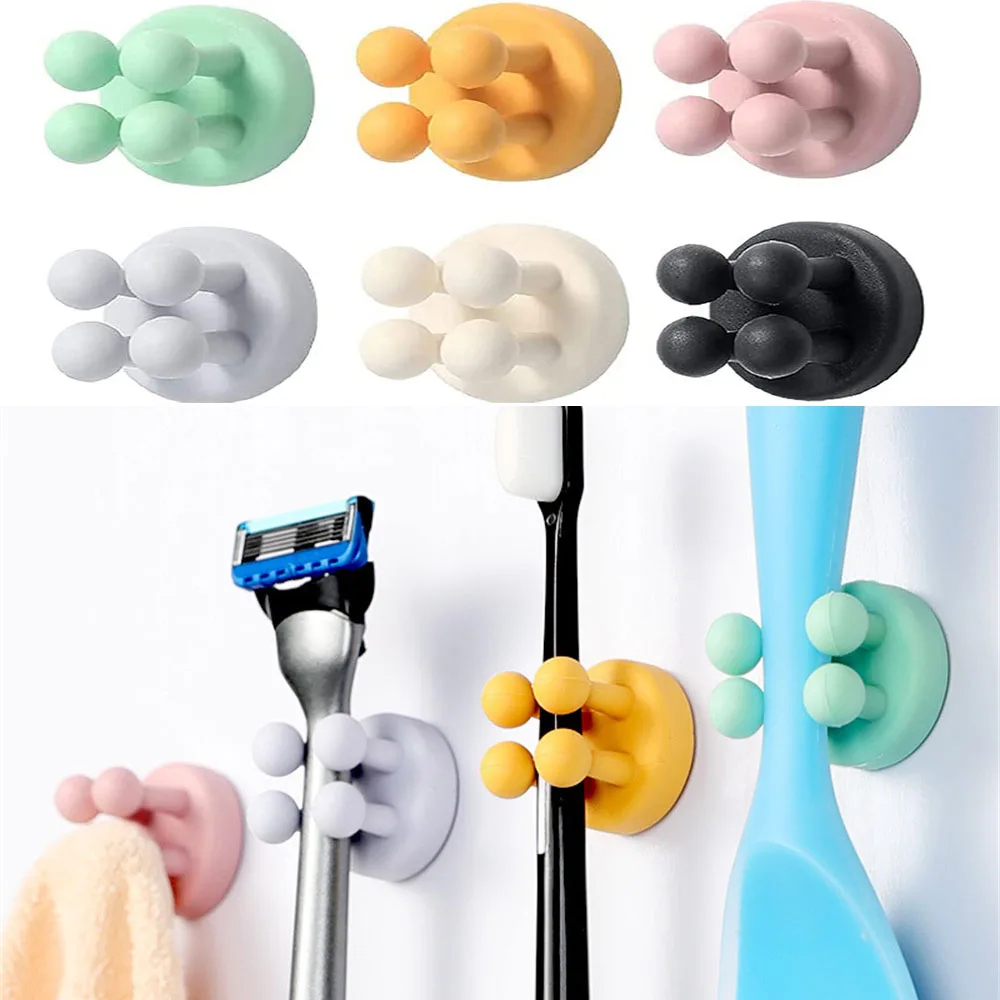 Silicone Hook Cute Seamless Self-Adhesive Bedroom Kitchen Door Hangers Punch-Free Hooks Key Umbrella Towel Rack Wall Decoration
Silicone Hook Cute Seamless Self-Adhesive Bedroom Kitchen Door Hangers Punch-Free Hooks Key Umbrella Towel Rack Wall Decoration