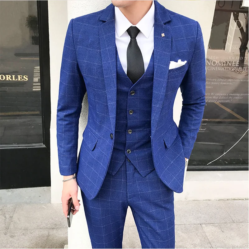High quality plus size (suit + vest + trousers) casual fashion business job interview wedding dress men's suit three-piece suit
High quality plus size (suit + vest + trousers) casual fashion business job interview wedding dress men's suit three-piece suit