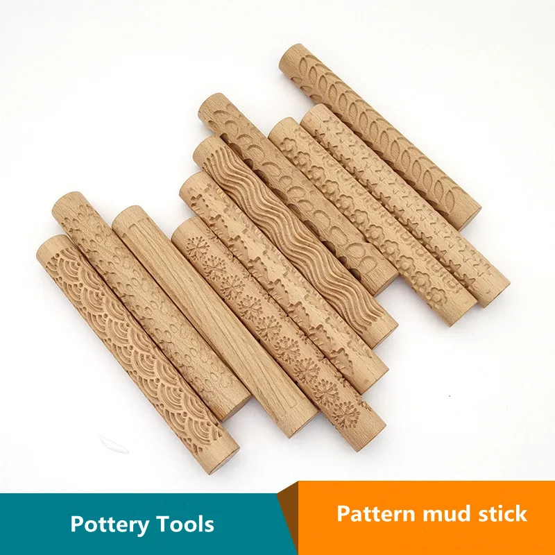 Pottery Tools Wood Carving Pottery School Children's Pottery Mud Handmade Wood Texture Mud Rolling Embossed Stick Pattern Stick
Pottery Tools Wood Carving Pottery School Children's Pottery Mud Handmade Wood Texture Mud Rolling Embossed Stick Pattern Stick