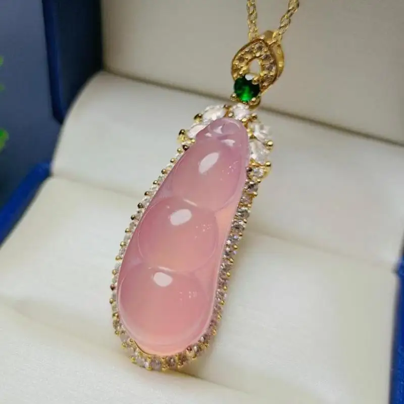 Fashion Jewellery Women Pink Chalcedony Pendant Genuine Natural Jades Stone Charms Fine Jewelry Amulet Gifts For Girls Woman
Fashion Jewellery Women Pink Chalcedony Pendant Genuine Natural Jades Stone Charms Fine Jewelry Amulet Gifts For Girls Woman