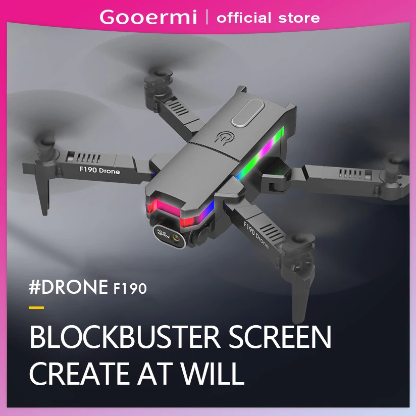 F190 Drones RGB Ambient light 4K Dual Camera All-around Obstacle Avoidance Electric Adjustment
F190 Drones RGB Ambient light 4K Dual Camera All-around Obstacle Avoidance Electric Adjustment