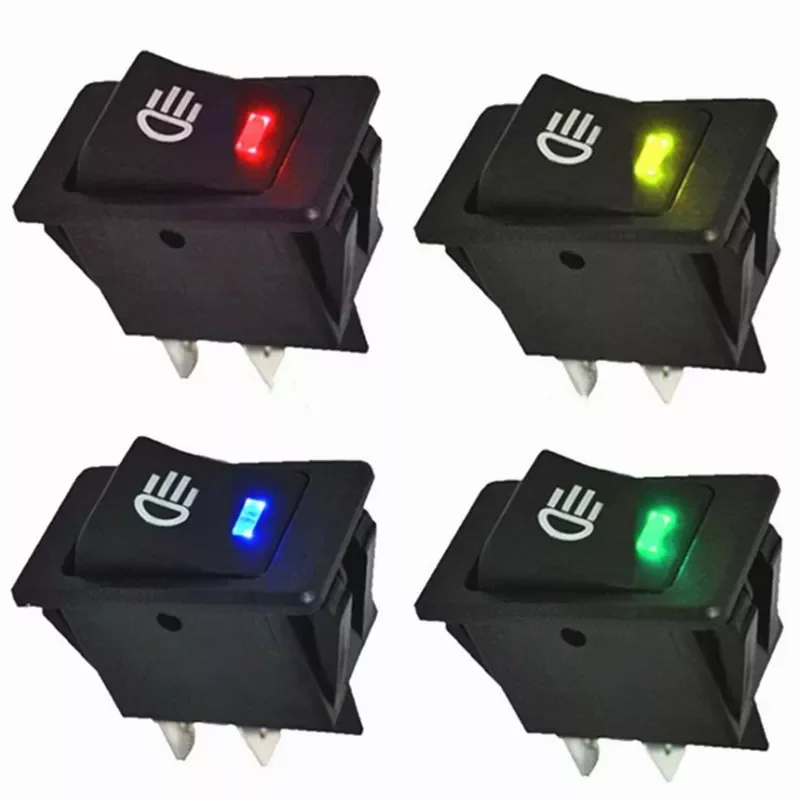 

Light Switch 4 Pin Waterproof Yellow Green Blue for Car Truck Boat Dash Dashboard Fog Light 12V 35A Toggle Rocker Switch