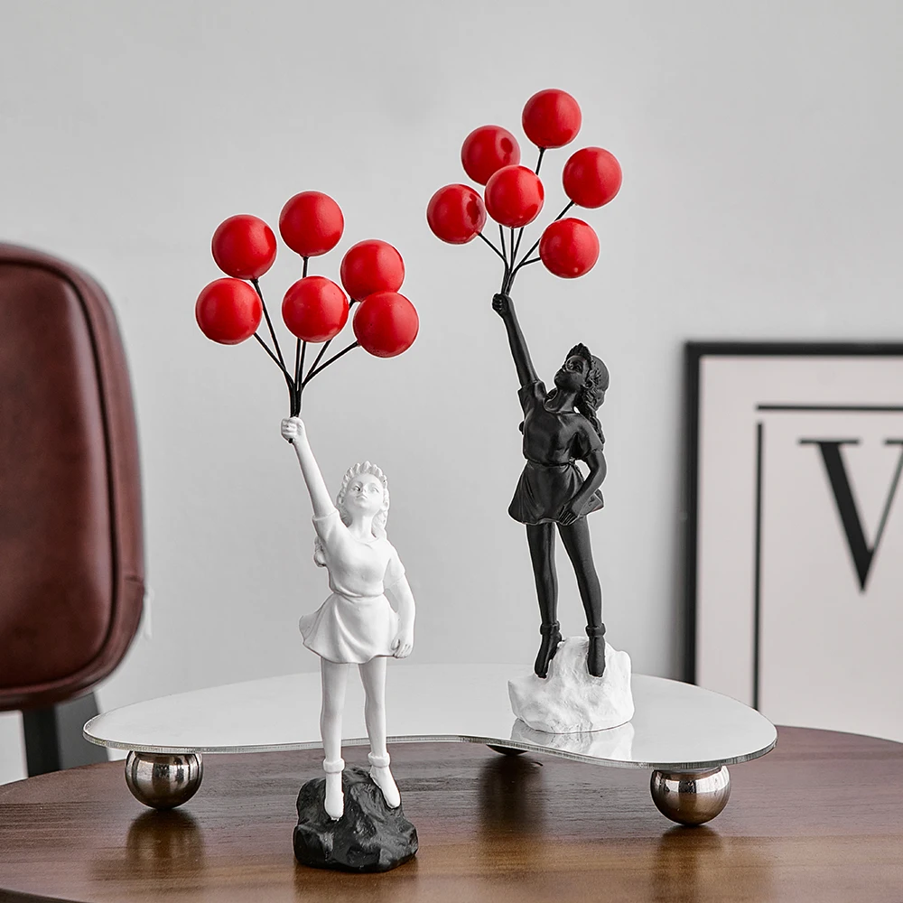 Flying Balloon Girl Statue Decorative Sculptures and Figurines Modern Office Decor Home Decoration Crafts Table Accessories Gift
Flying Balloon Girl Statue Decorative Sculptures and Figurines Modern Office Decor Home Decoration Crafts Table Accessories Gift