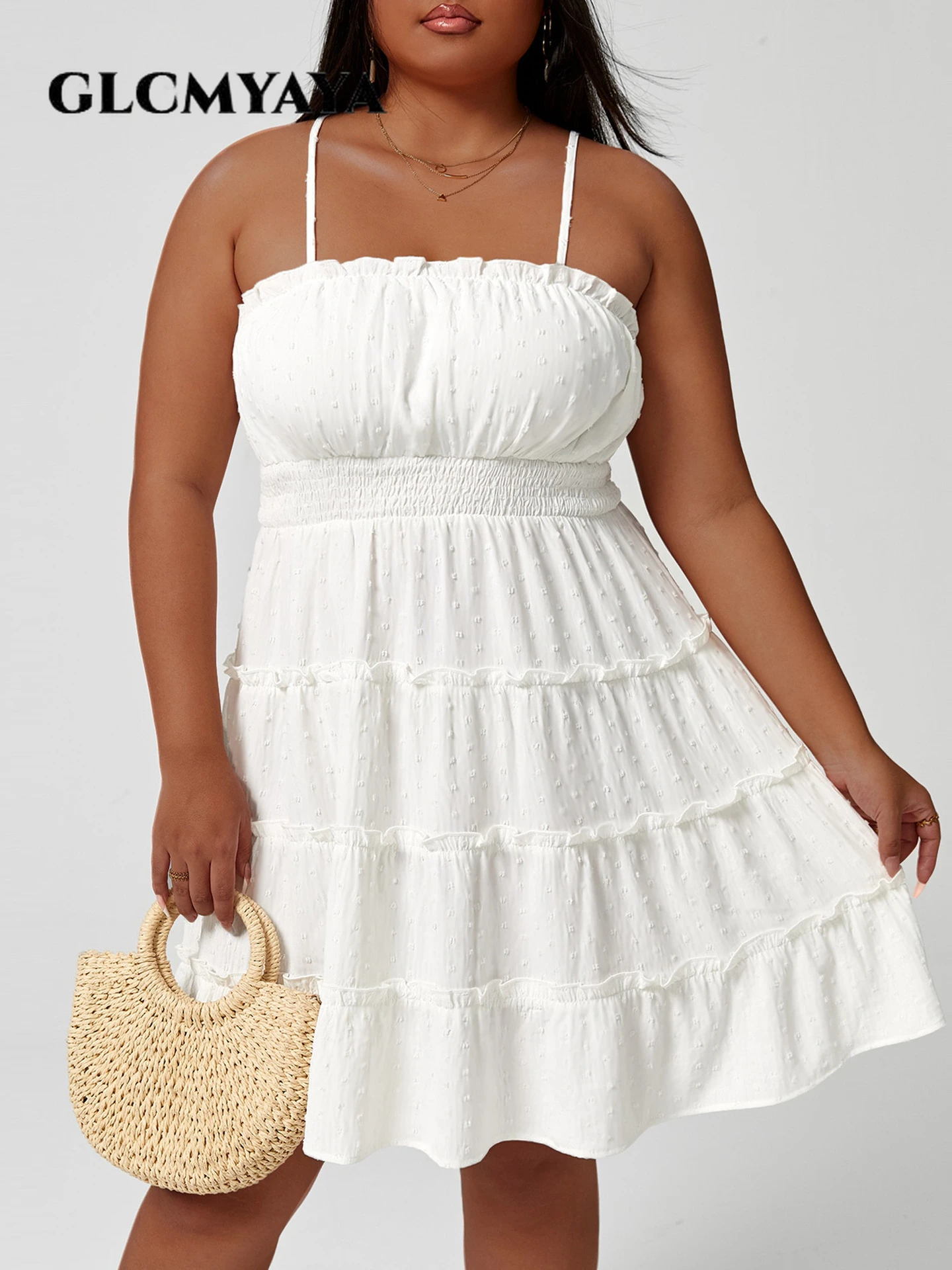 Повседневное женское однотонное платье-рубашка GLCMYAYA с каскадными оборками на тонких бретельках в стиле Babydoll, летнее модное уличное платье 2022
Повседневное женское однотонное платье-рубашка GLCMYAYA с каскадными оборками на тонких бретельках в стиле Babydoll, летнее модное уличное платье 2022