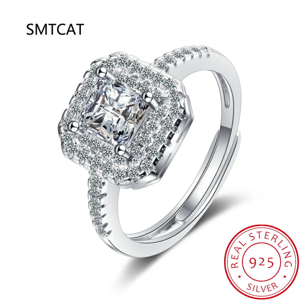 2022 Real 925 Sterling Silver Simple Square Clear CZ Moissanite Charm Finger Rings For Women Wedding Engagement Jewelry
2022 Real 925 Sterling Silver Simple Square Clear CZ Moissanite Charm Finger Rings For Women Wedding Engagement Jewelry