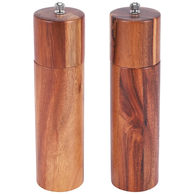 Wooden Salt And Pepper Grinder, Adjustable Manual Salt Grinder, Acacia Wood, Pepper Grinder With Ceramic Core, Suitable For Picn
Wooden Salt And Pepper Grinder, Adjustable Manual Salt Grinder, Acacia Wood, Pepper Grinder With Ceramic Core, Suitable For Picn