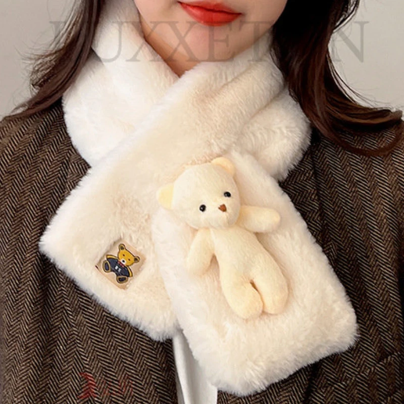 Winter Cute Cartoon Bear Plush Scarf Warm Thick All Pair with Cross Parent Child Scarf Children Scarf Boys Girls Ring LUXXETON
Winter Cute Cartoon Bear Plush Scarf Warm Thick All Pair with Cross Parent Child Scarf Children Scarf Boys Girls Ring LUXXETON