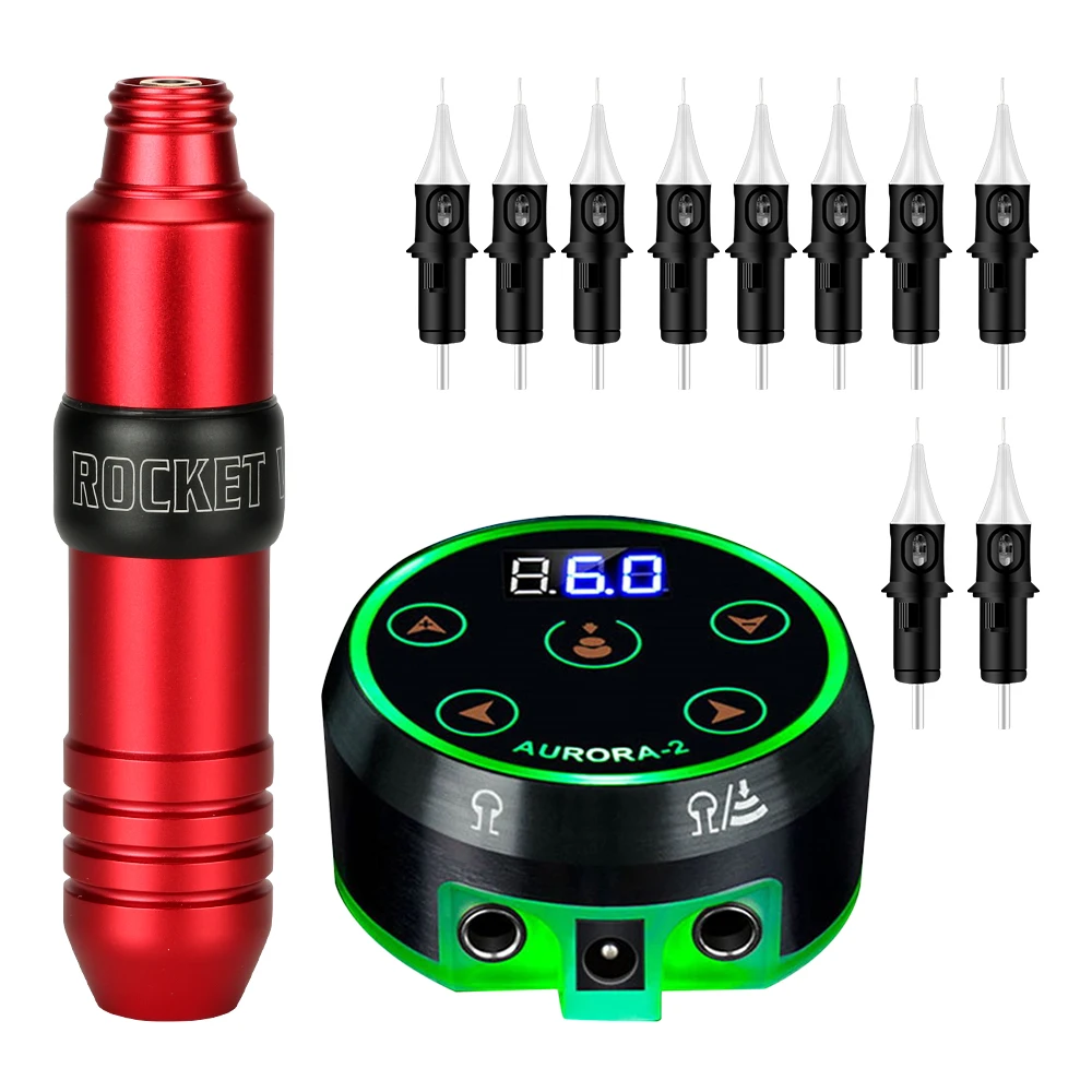 Rocket Tattoo Kit Profesional Tattoo Set Auraro2 Блок питания Картриджные иглы Интерфейс RCA Rotary Mini V3 Наборы для татуировки
Rocket Tattoo Kit Profesional Tattoo Set Auraro2 Блок питания Картриджные иглы Интерфейс RCA Rotary Mini V3 Наборы для татуировки