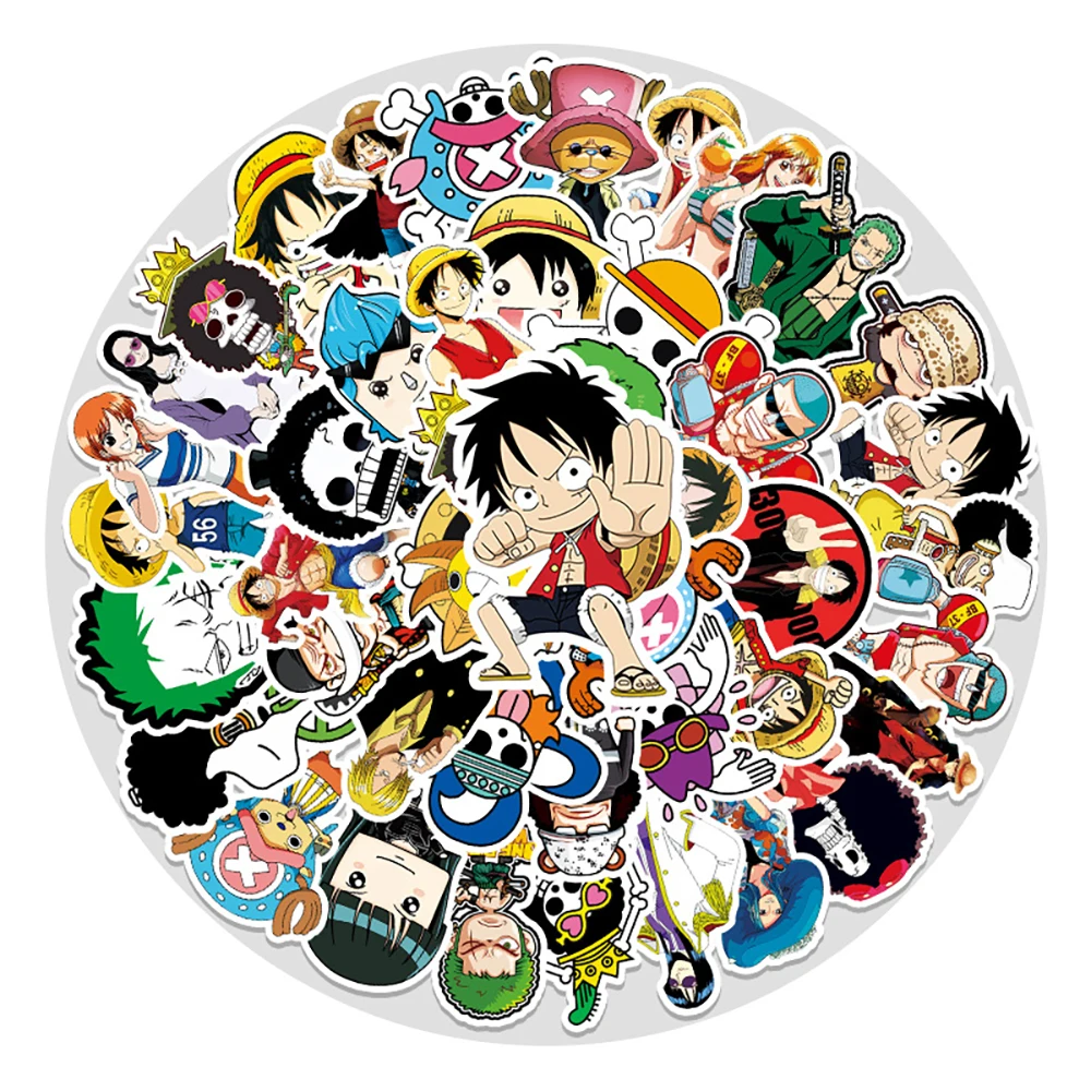 50pcs ONE PIECE Stickers Luffy Cartoon Anime Sticker Decal graffiti skateboard fridge luggage guitar laptop helmet phone KID TOY
50pcs ONE PIECE Stickers Luffy Cartoon Anime Sticker Decal graffiti skateboard fridge luggage guitar laptop helmet phone KID TOY