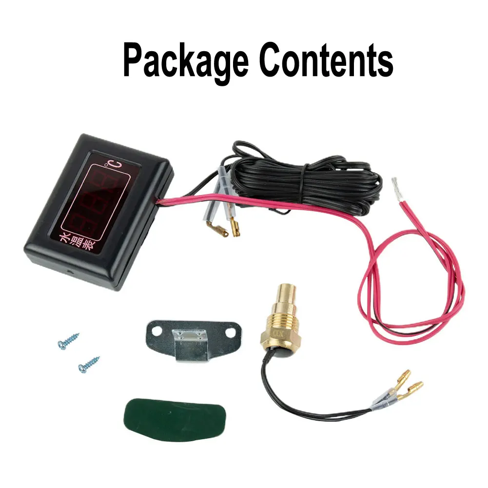 0-120℃ Digital Water Temperature Gauge Kit With Sensor Plug Set For Car Engine Universal Fit For 12V~24V Car
0-120℃ Digital Water Temperature Gauge Kit With Sensor Plug Set For Car Engine Universal Fit For 12V~24V Car