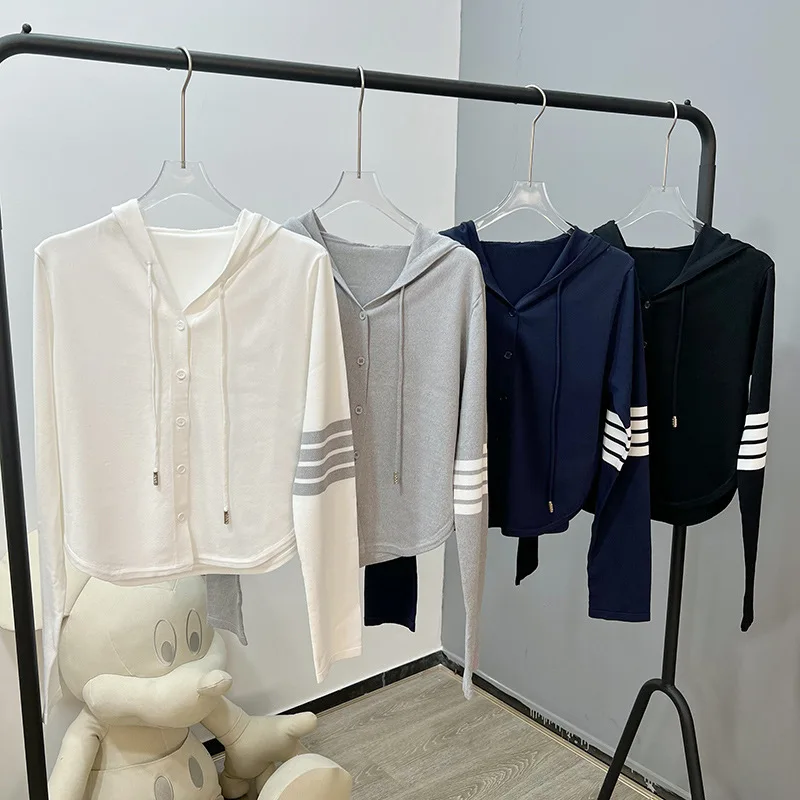 High Quality TB New Paper Piece Human Thin and Transparent Hooded Cardigan Sunscreen Top Versatile Casual Slim Slouchy Long
High Quality TB New Paper Piece Human Thin and Transparent Hooded Cardigan Sunscreen Top Versatile Casual Slim Slouchy Long