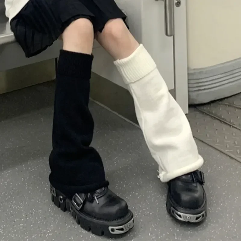 

Накладка на ноги, манжеты для ботинок, осенние женские теплые гетры, женские зимние расклешенные носки, теплые носки в стиле "Лолита", длинные вязаные крючком носки