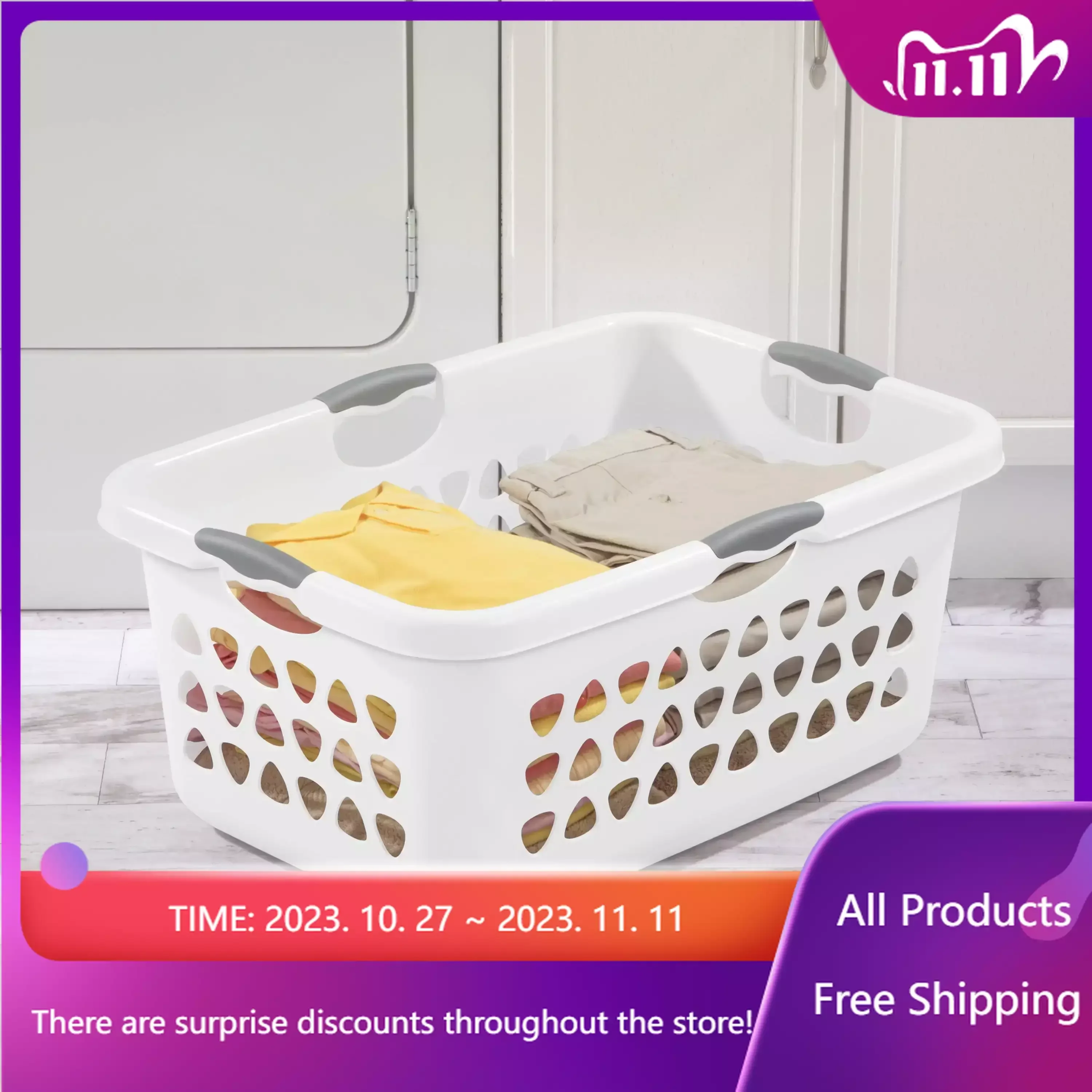 2 Bushel Ultra™ Laundry Basket Plastic, White, baskets Sales Promotion
2 Bushel Ultra™ Laundry Basket Plastic, White, baskets Sales Promotion