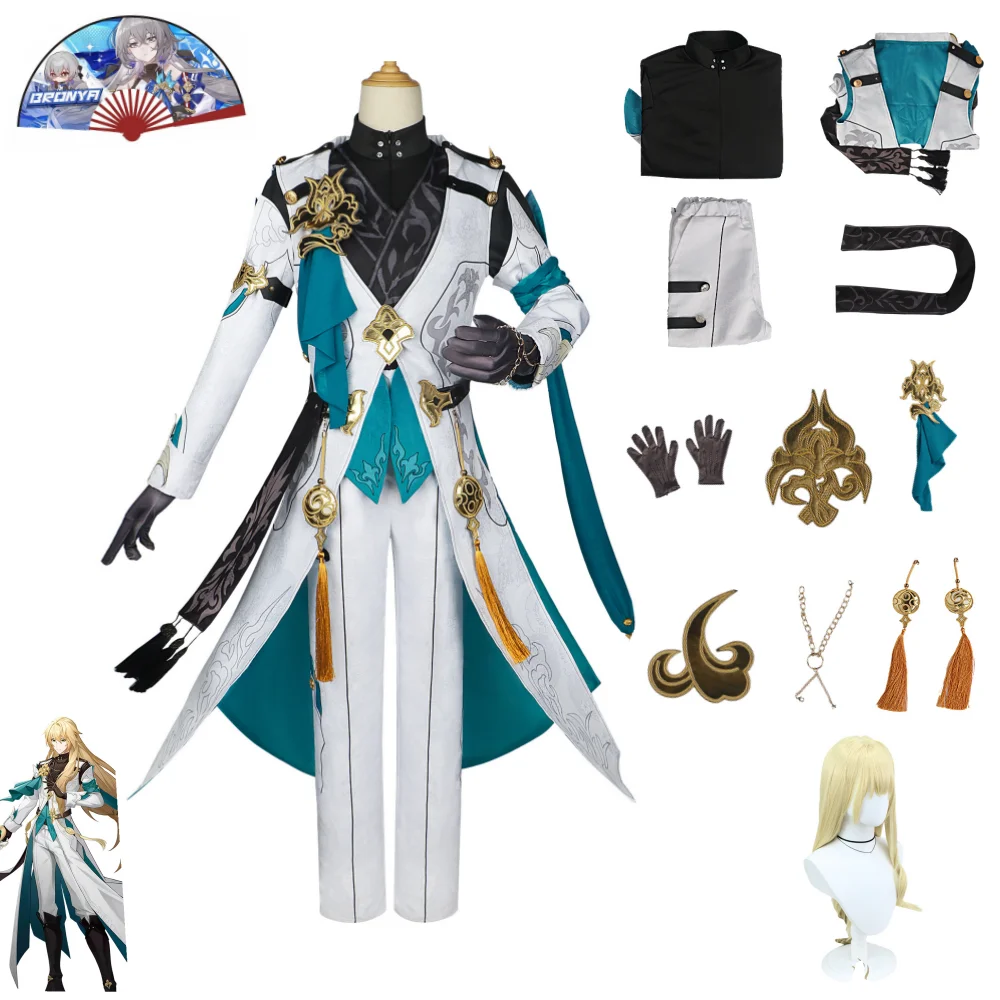 Anime Game Honkai Star Rail Luocha Cosplay Wig Set Costume Uniform Outfit Gloves Xianzhou Luofu Trader Role Play Party
Anime Game Honkai Star Rail Luocha Cosplay Wig Set Costume Uniform Outfit Gloves Xianzhou Luofu Trader Role Play Party