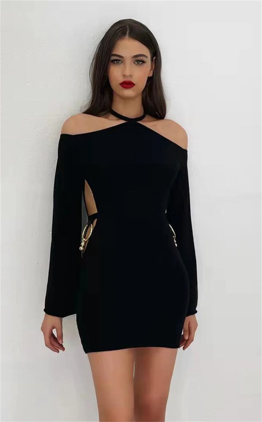 Autumn Off Shoul Der Halter Bandage Dress Celebrity Slim Hollow Bodycon Party Buttock Wrapping Party Evening Dress
Autumn Off Shoul Der Halter Bandage Dress Celebrity Slim Hollow Bodycon Party Buttock Wrapping Party Evening Dress